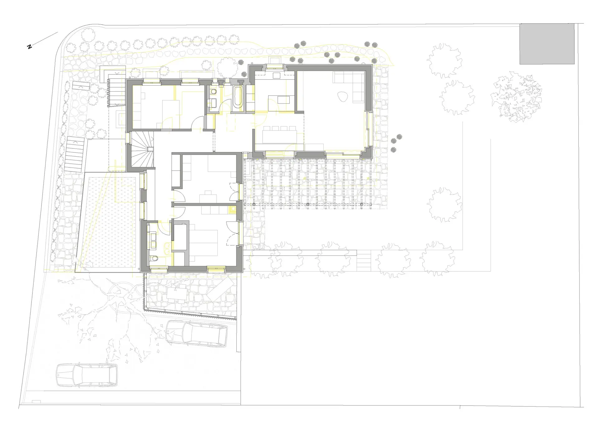 22_Umbau und Aufstockung_Wohnhaus Pfaffengasse Igis_Grundriss Erdgeschoss